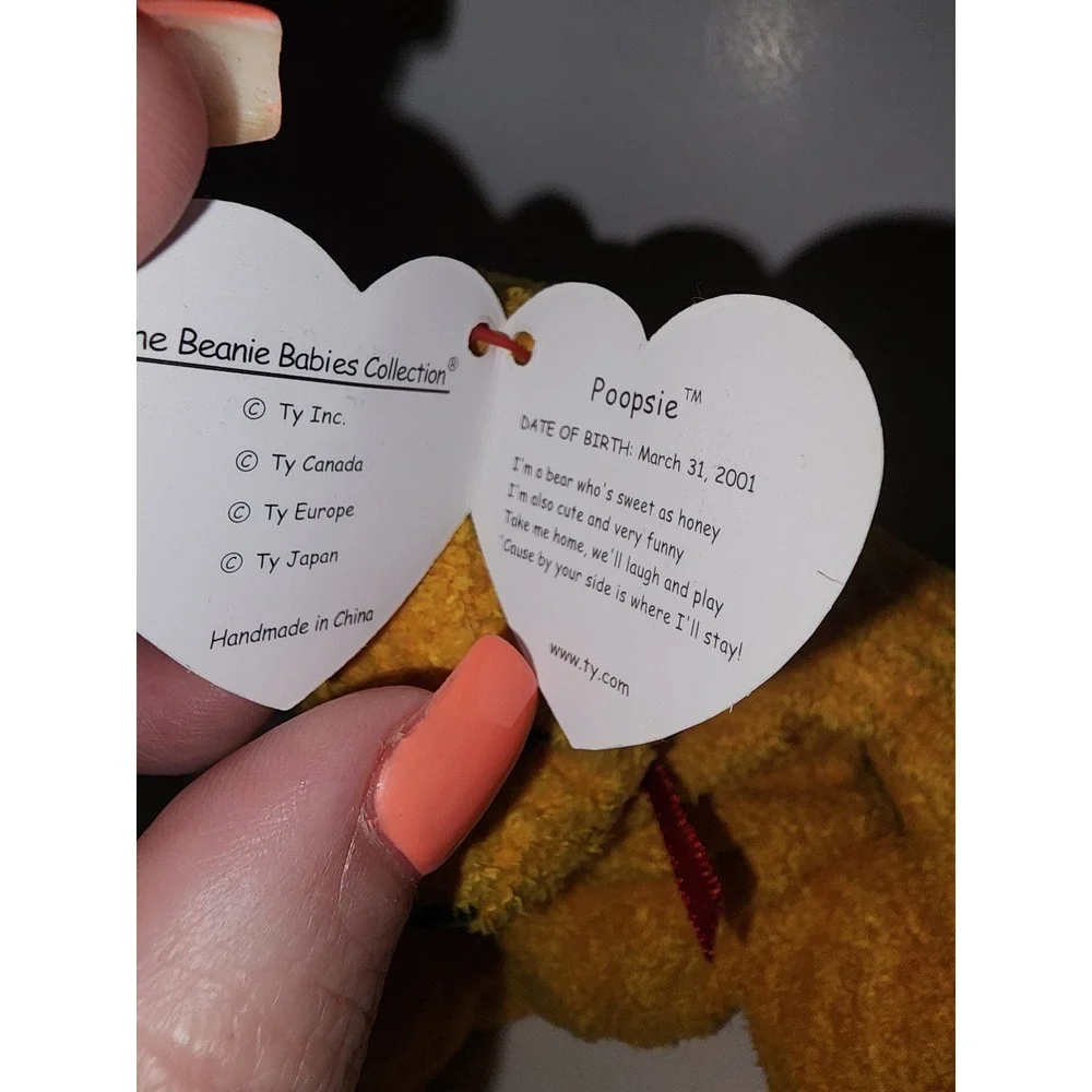 Ty Beanie Babies Poopsie The‎ Bear March 31, 2001